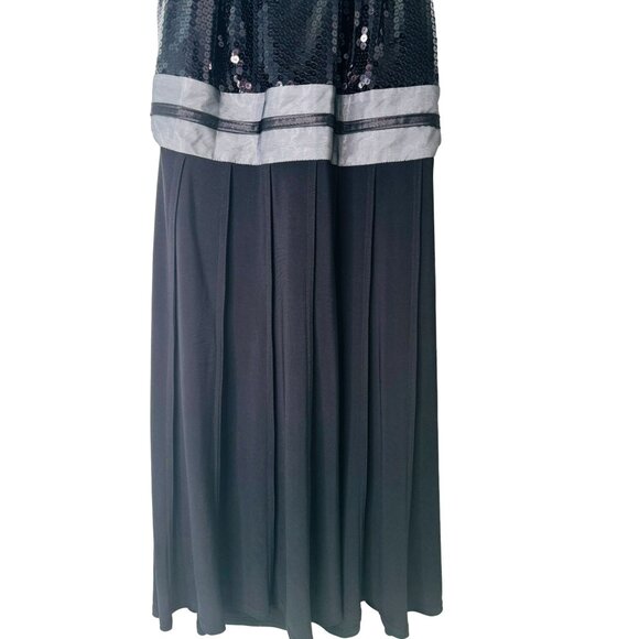 Joseph Ribkoff 8 Black Sequin Bodice Halter Dress - Picture 11 of 16